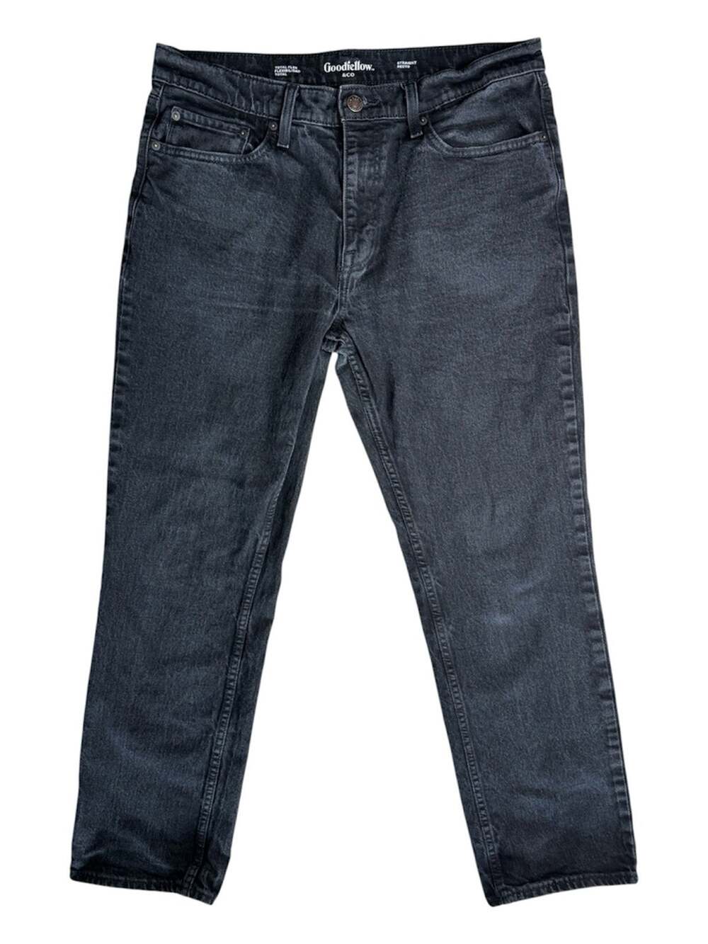 GOODFELLOW & CO Men's Black Straight Leg Denim Jeans